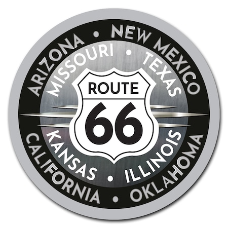 Route 66 Circle Corrugated Plastic Sign